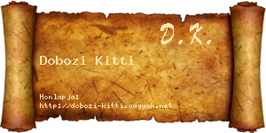 Dobozi Kitti névjegykártya
